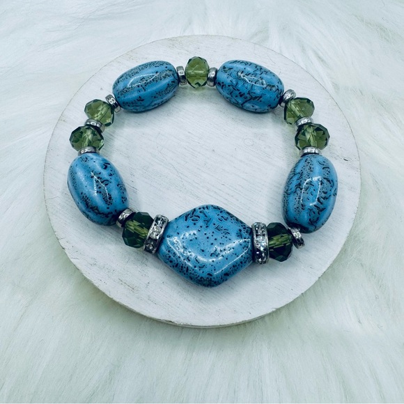 Chunky Harmony Natural Stone Large Beads Bracelet Style 2 - Picture 4 of 6